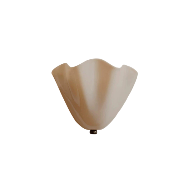 Applique murale moderne 28 x 20 cm fer et verre E14 10 W trois nuances de lumière blanche beige