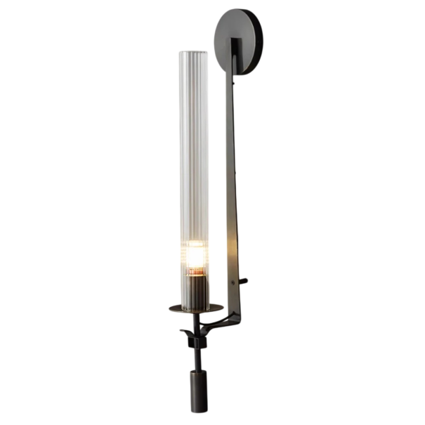Applique murale style chandelier 58 x 12 cm Métal et verre Lumière blanche chaude E27 90-260 V Luminaire moderne pour chambre à coucher salon et couloir noir