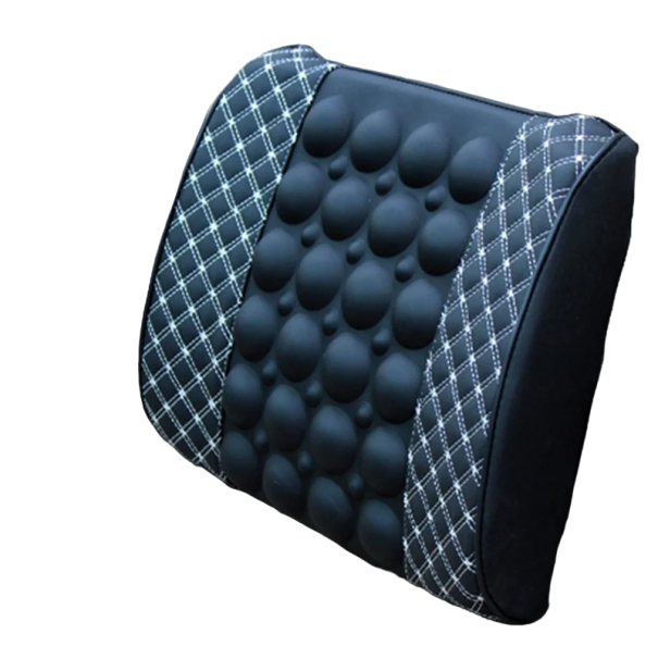Appui lombaire de massage pour voiture et bureau Coussin de massage automatique pour voiture Coussin lombaire Appui vibrant Appareil de massage noir