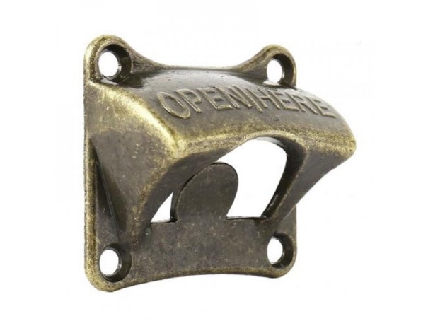 Apribottiglie da parete bronzo