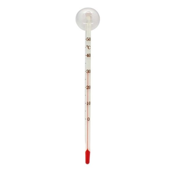 Aquariumthermometer mit Saugnapf weiß