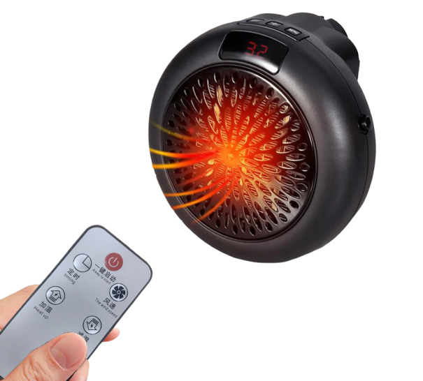 Aquecedor elétrico portátil para tomada N931 preto