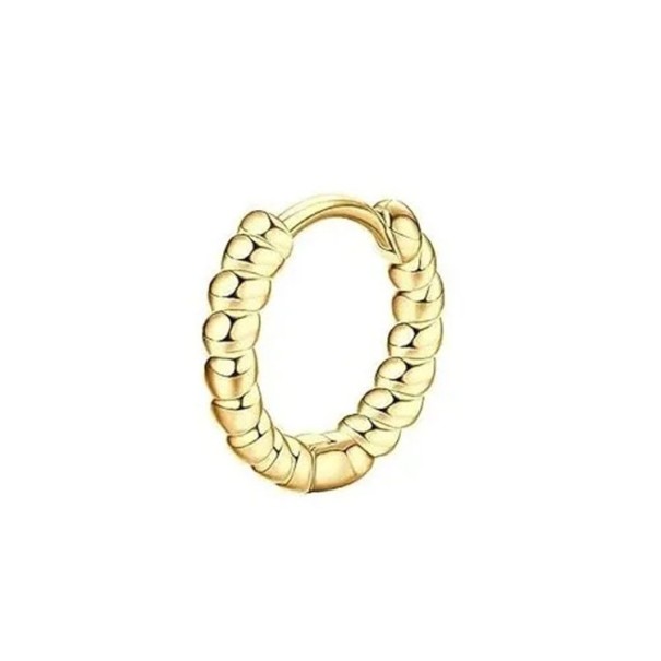 Arany kör alakú láncos piercing sebészeti acélból 6 x 5 x 0,8 mm Dekoratív gyűrűs ékszer orra és fülébe 1