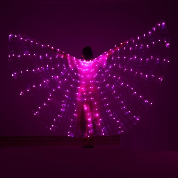 Aripi LED pentru dansul din buric roz închis