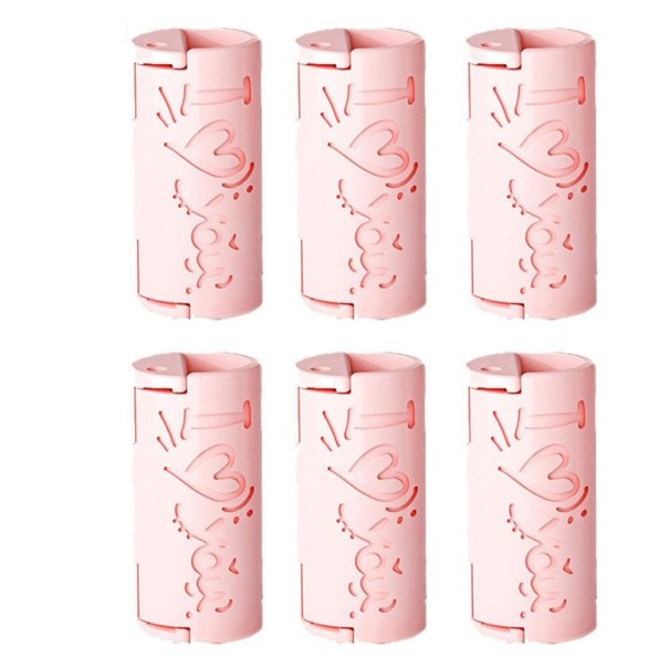 Arkklips 6 stk. rosa