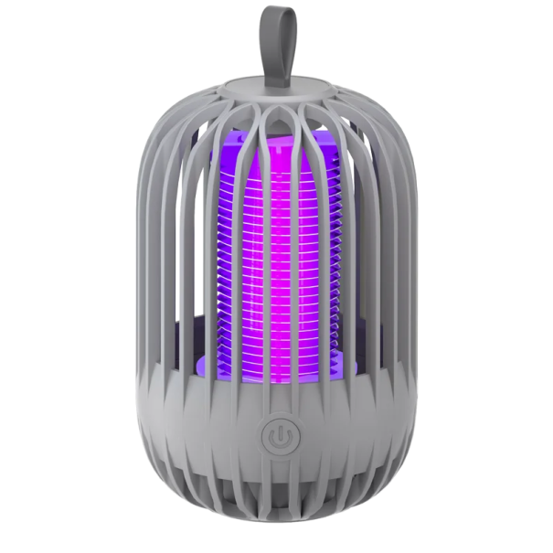 Armadilha elétrica para insetos e mosquitos com anel de suspensão carregamento USB-C Luz interior contra insetos voadores Sem bateria Leve e eficaz 1