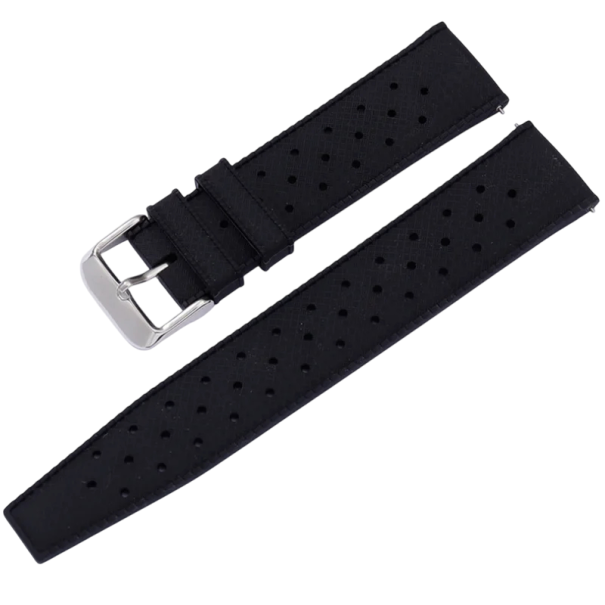 Armband för klockor 22 mm för Oris Seiko Citizen Silikon tropiskt sportarmband Vattentåligt ersättningsarmband i klassisk dykstil svart