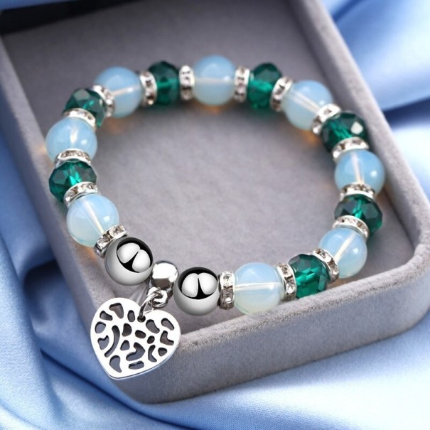 Armband med pärlor för kvinnor med hjärta H349 7