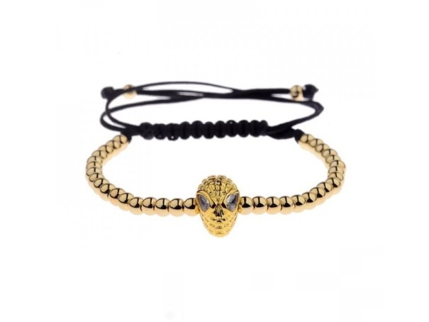 Armbånd med perlemorsmaske guld