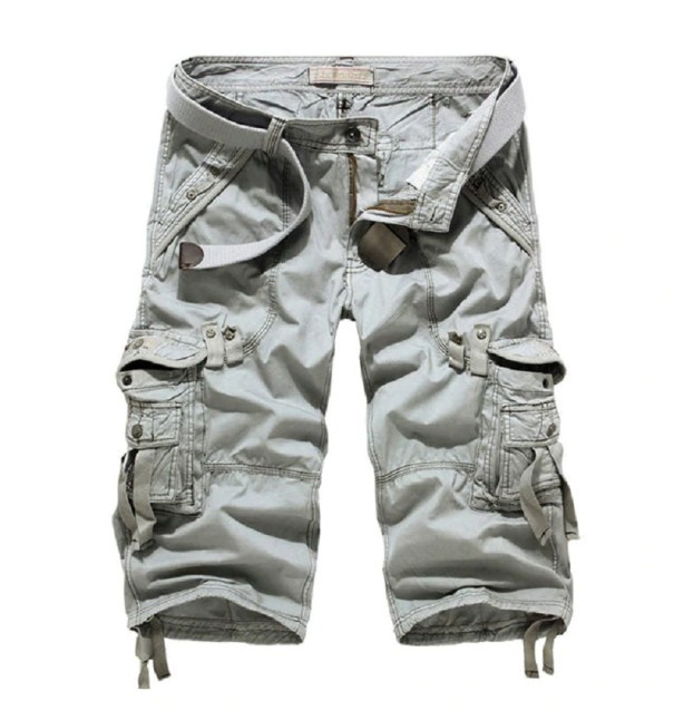 Armee-Shorts für Herren hellgrau 38