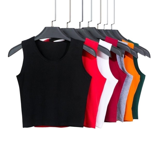 Ärmlös crop top för kvinnor