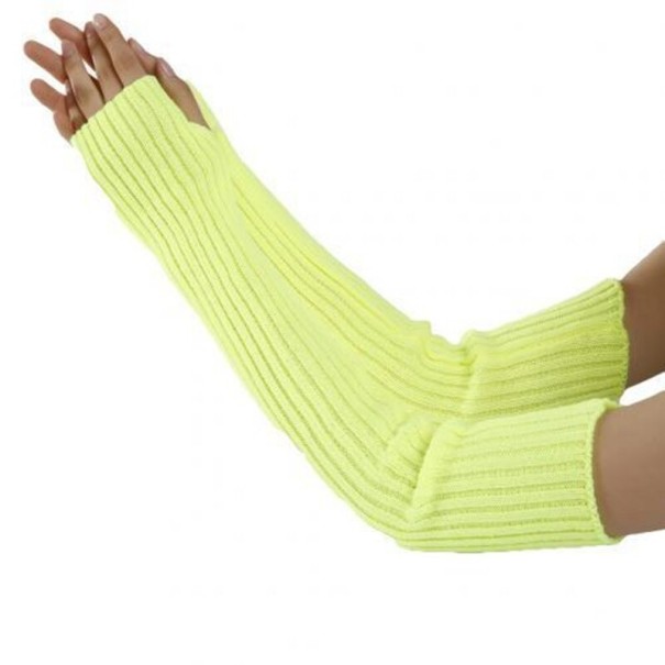 Armstulpen für Damen neongelb