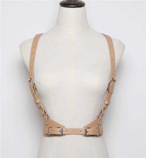 Arnés de cuero para mujer C990 caqui