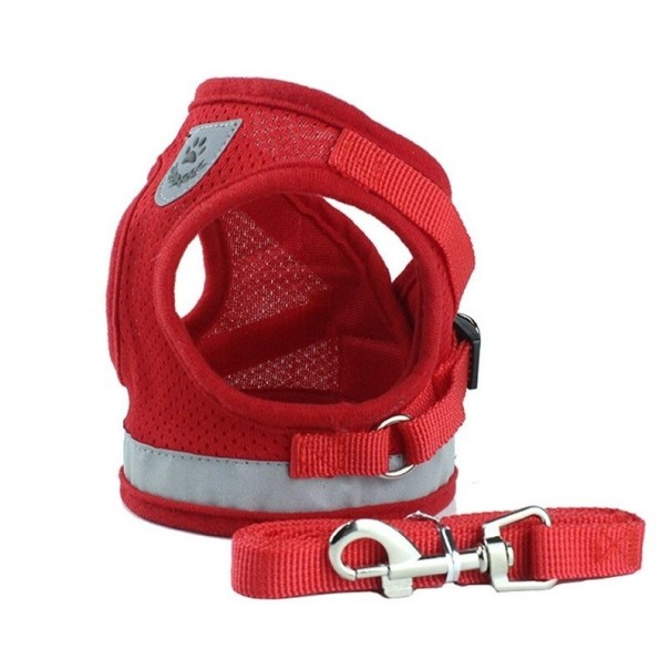 Arnés para gatos y perros pequeños C8777 rojo S