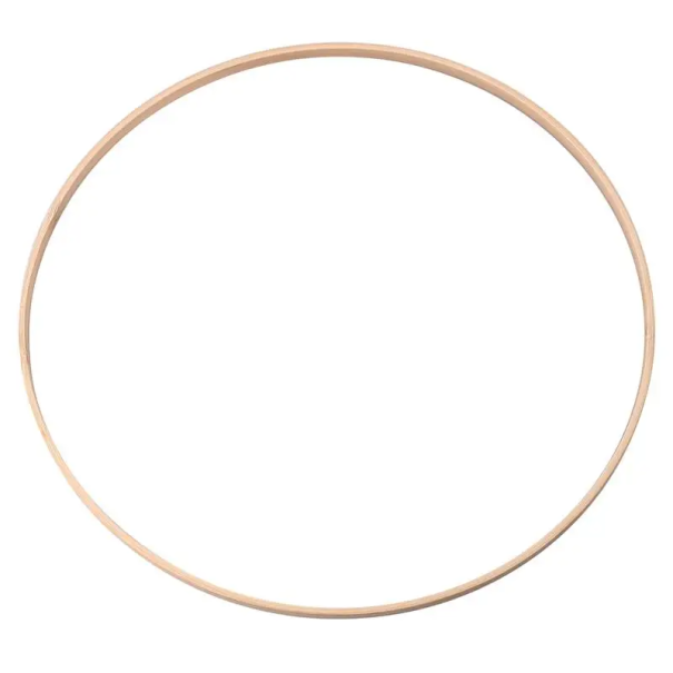 Aro de bambu 33 cm Quadro circular para decorações DIY Fabricação de apanhadores de sonhos Wreath de macramé Aro de bordar Decoração natural 1
