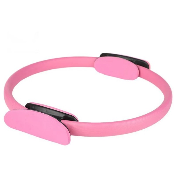 Aro de ejercicios de pilates 32-34 cm Aro de yoga Herramienta de entrenamiento de resistencia para mujeres Fitness en casa Aro elástico para yoga y pilates rosa