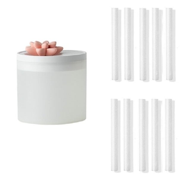 Aromadiffusor med dekoration i form av en suckulent för att doftsätta rummet Behållare 800 ml Drift 10 till 24 timmar Timer 4 timmar rosa 3