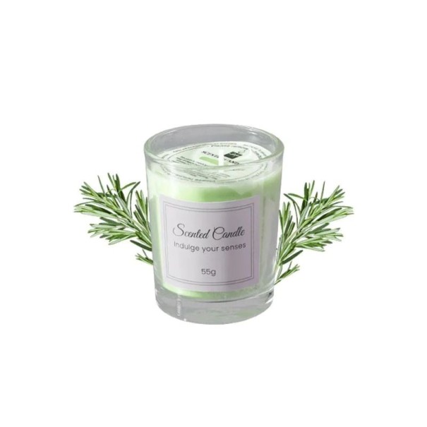 Aromatherapy Soy Candle 4.5 x 6.4 x 5.1 cm Glass Green Scented Candle with Gift Box for Interiors 1