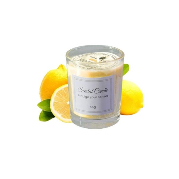 Aromatic Soy Candle 4.5 x 6.4 x 5.1 cm in Glass Yellow Decorative Candle with Gift Box for Home 1