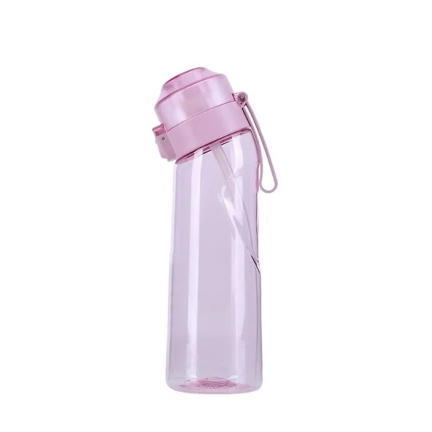 Aromatisierte Wasserflasche, 650 ml, Sport-Infusionsflasche für aromatisiertes Wasser, Trinkflasche mit Frucht- und Kräuterfilter, ergonomisches Design, auslaufsicherer Deckel rosa