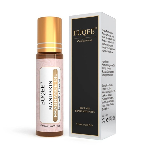 Aromatisk olie til kvinder 10 ml med roll-on applikator Lille naturlig parfume til huden Sød duft Rejseemballage Til din håndtaske Daglig brug Mandarin