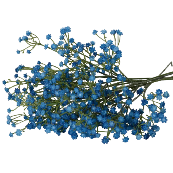 Arranjo de flores artificiais para decoração 52 cm azul escuro