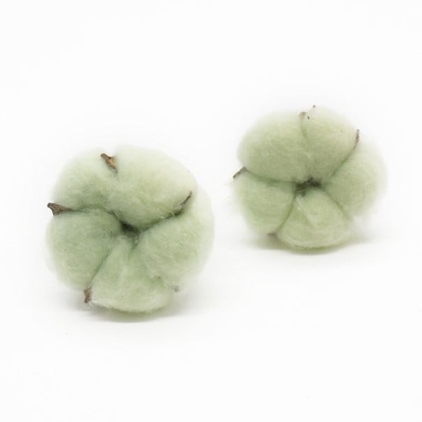 Artificial Cotton Branch 10 pcs light green