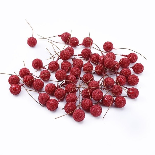 Artificial Decorative Berries 40 pcs red