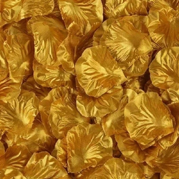 Artificial Rose Petals 2000 pcs Decorative Petals 5 x 5 cm gold