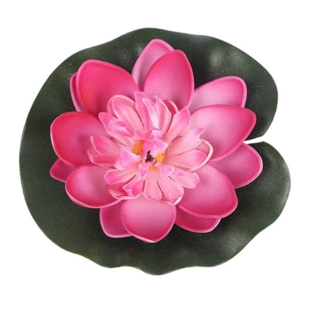 Artificial Water Lily Flower 5 pcs dark pink