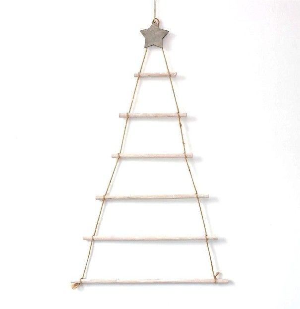 Árvore de Natal suspensa branco