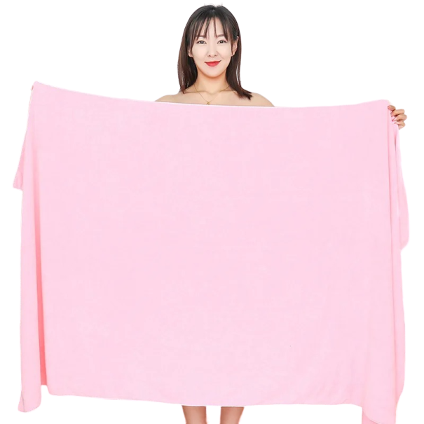 Asciugamano ad Asciugatura Rapida Asciugamano in Cotone Morbido Asciugamano ad Asciugatura Rapida Asciugamano in Cotone Morbido 140 x 70 cm rosa