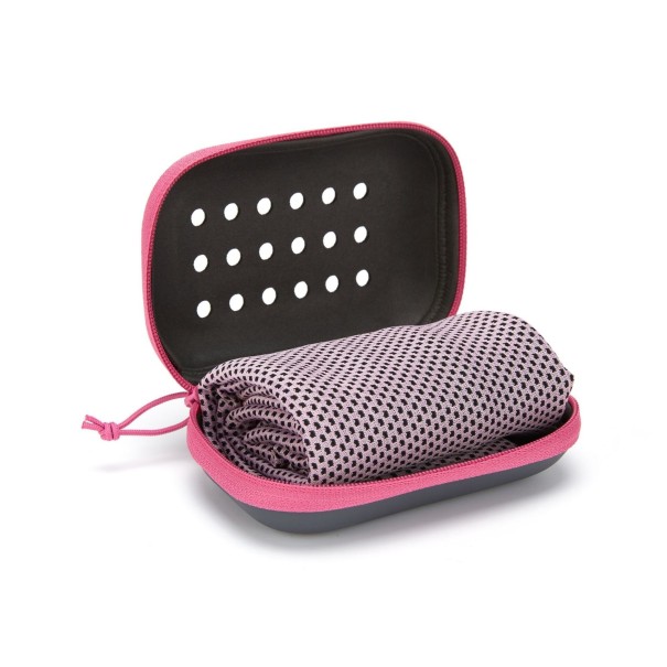 Asciugamano rinfrescante 30 x 90 cm rosa chiaro