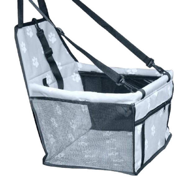 Asiento de coche para perros 42 x 33 x 24 cm gris