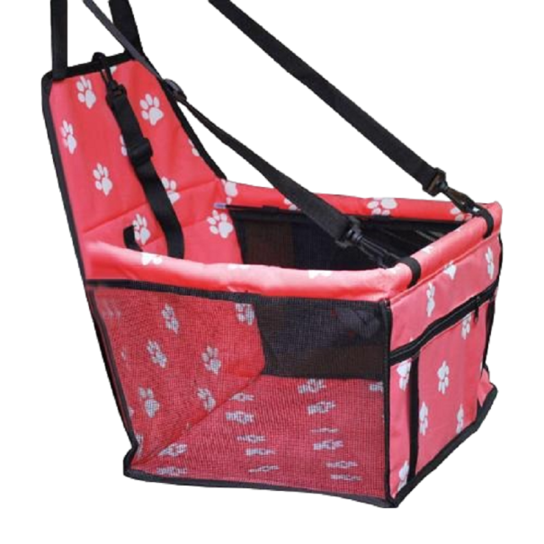 Asiento de coche para perros 42 x 33 x 24 cm rojo