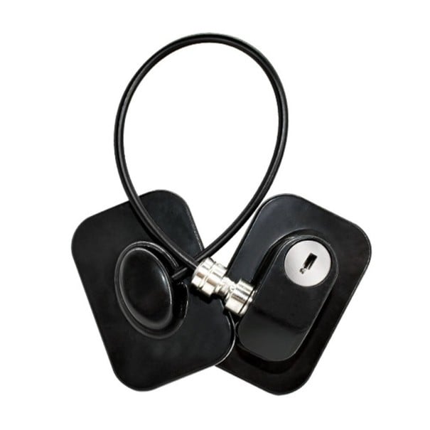 Ασφαλιστική κλειδαριά παραθύρων με καλώδιο και κλειδί Περιοριστής ανοίγματος παραθύρου Εγκατάσταση με κόλληση χωρίς τρύπημα ABS και ανοξείδωτος μαύρο