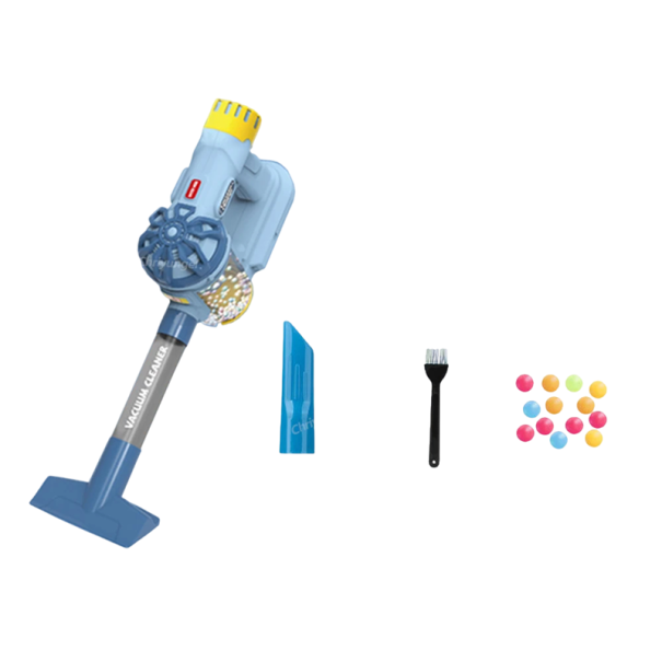 Aspirapolvere elettrico per bambini 2 in 1 con luce e suono Set simulativo per la pulizia con accessori Giocattolo educativo per ragazze e ragazzi dai 3 anni blu