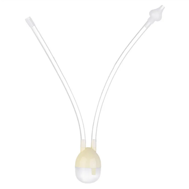 Aspirator nazal pentru nou-născuți 21 x 3,2 cm Aspirator de mucus din silicon și PP Sigur pentru copii Ușor de curățat Îngrijire delicată pentru nasul bebelușilor galben