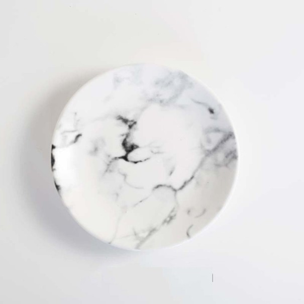 Assiette en céramique marbrée S