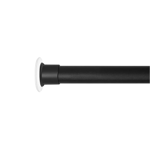 Asta per tende telescopica regolabile 210-260 cm diametro 32 mm asta di supporto in ABS per appendere tende in interni nero