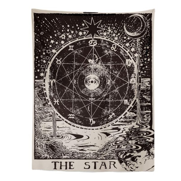 Astrologisella aiheella varustettu seinävaate 4