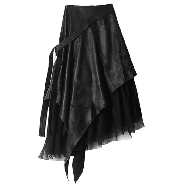 Asymetryczna czarna spódnica damska S