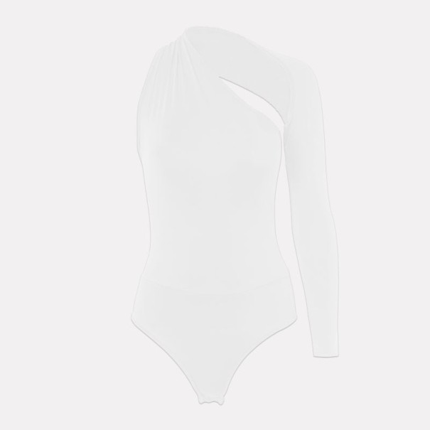 Asymmetrische body&#39;s voor dames wit S