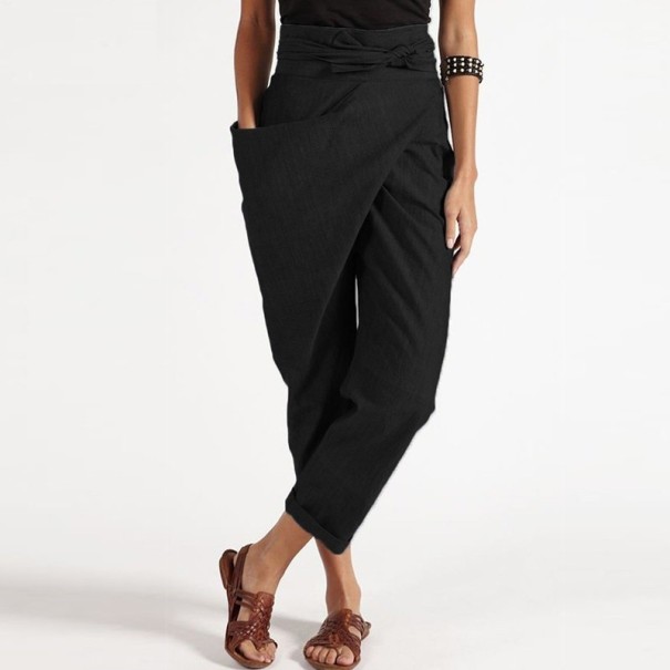 Asymmetrische Damenhose A239 schwarz 3XL