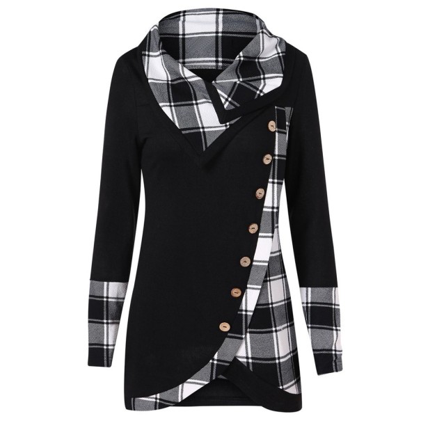 Asymmetrische sweatshirt voor dames A4 zwart M