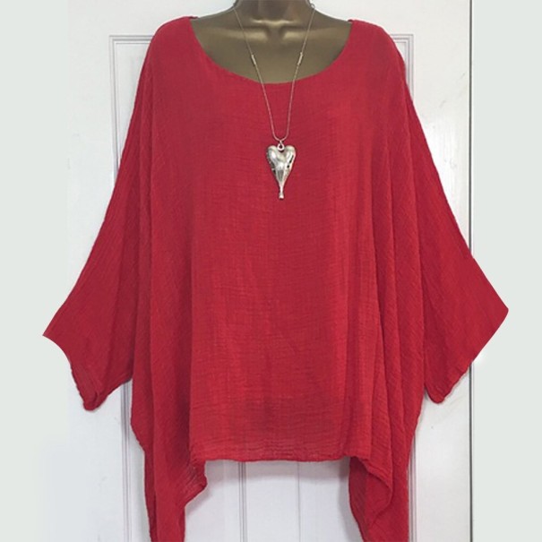 Asymmetrische top voor dames A384 rood L