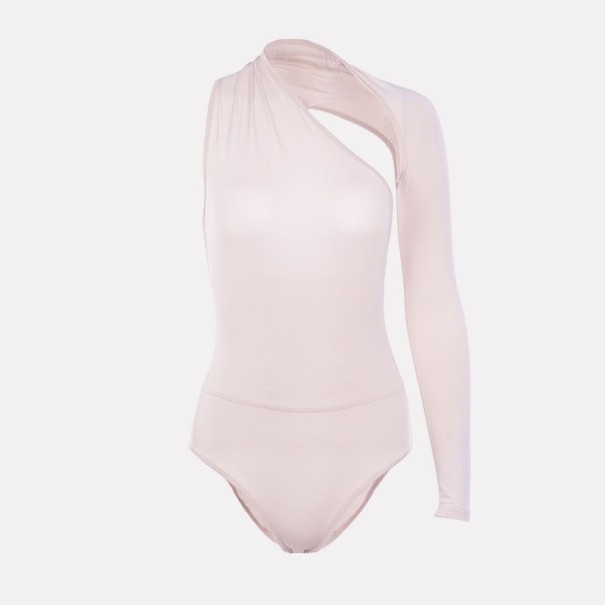 Asymmetrischer Body für Damen fleischfarben XS