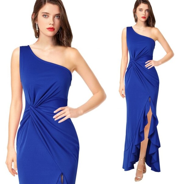 Asymmetrisches Kleid Gennie blau M