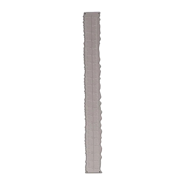 Asymmetrisches Stahllineal 21,4 x 2,5 cm Metallmaßstab mit Riss für präzises Messen und Zeichnen in der Werkstatt und im Büro
