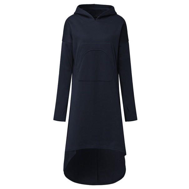 Asymmetrisches Sweatshirtkleid dunkelblau XL